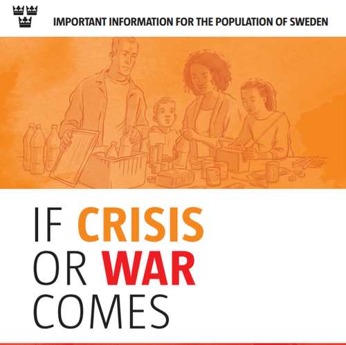 Sweden sends out information pamphlets on how to cope with war