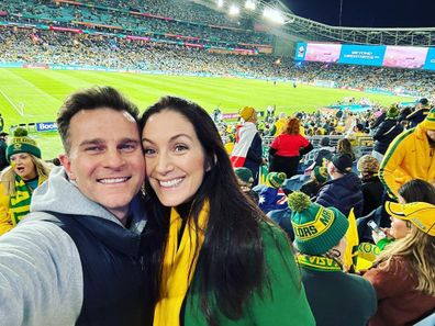 David Campbell and his wife Lisa are among the crowd at the big game