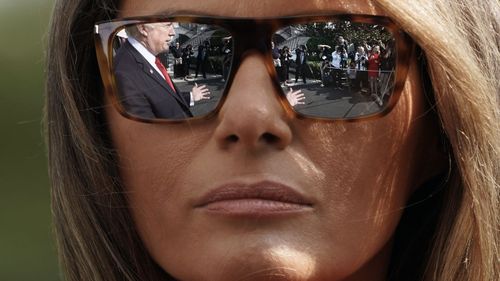 President Trump and first lady Melania Trump on the White House lawn on Sept. 10, 2017. Photo: AP