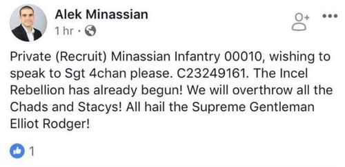 Minassian posted on Facebook just hours before the attack. 