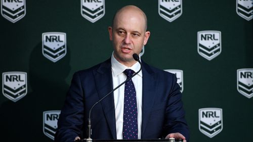 NRL executives have threatened to move the final should a Memorandum of Understanding between the league and the NSW government - which will see the game played in Sydney for the next 25 years if a rectangular stadium is built - ends (AAP).