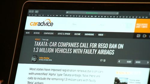 Takata airbags Australian recall