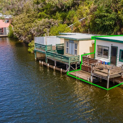 Fish from the front door of this charming waterfront shack