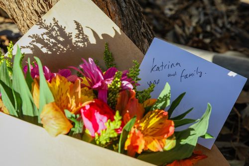 Flowers have been delivered and tributes flowing for the family at a local centre in Margaret River. Picture: 9NEWS. 