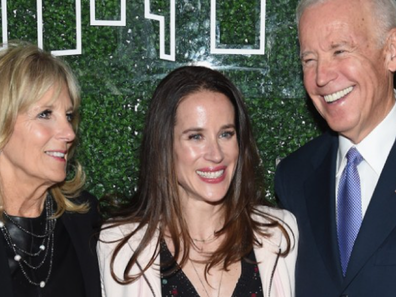 Ashley with her parents Jill and Joe Biden.