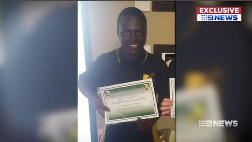 The friends were mourning Elias Nimbona who drowned in December last year. Image: 9News
