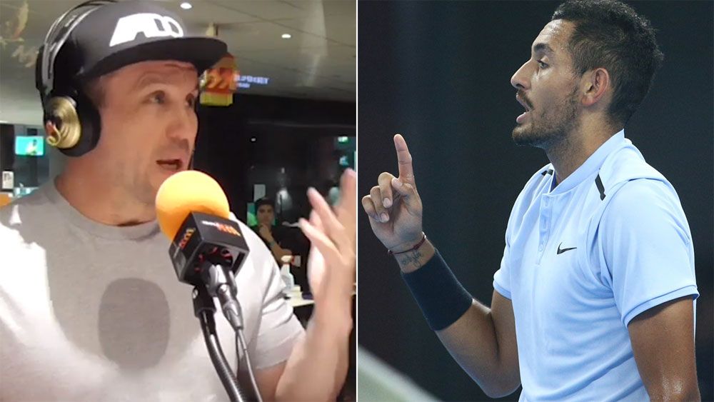 Nick Kyrgios hast hit back at Matthew Johns over groups sex claims which surfaced in 2009.