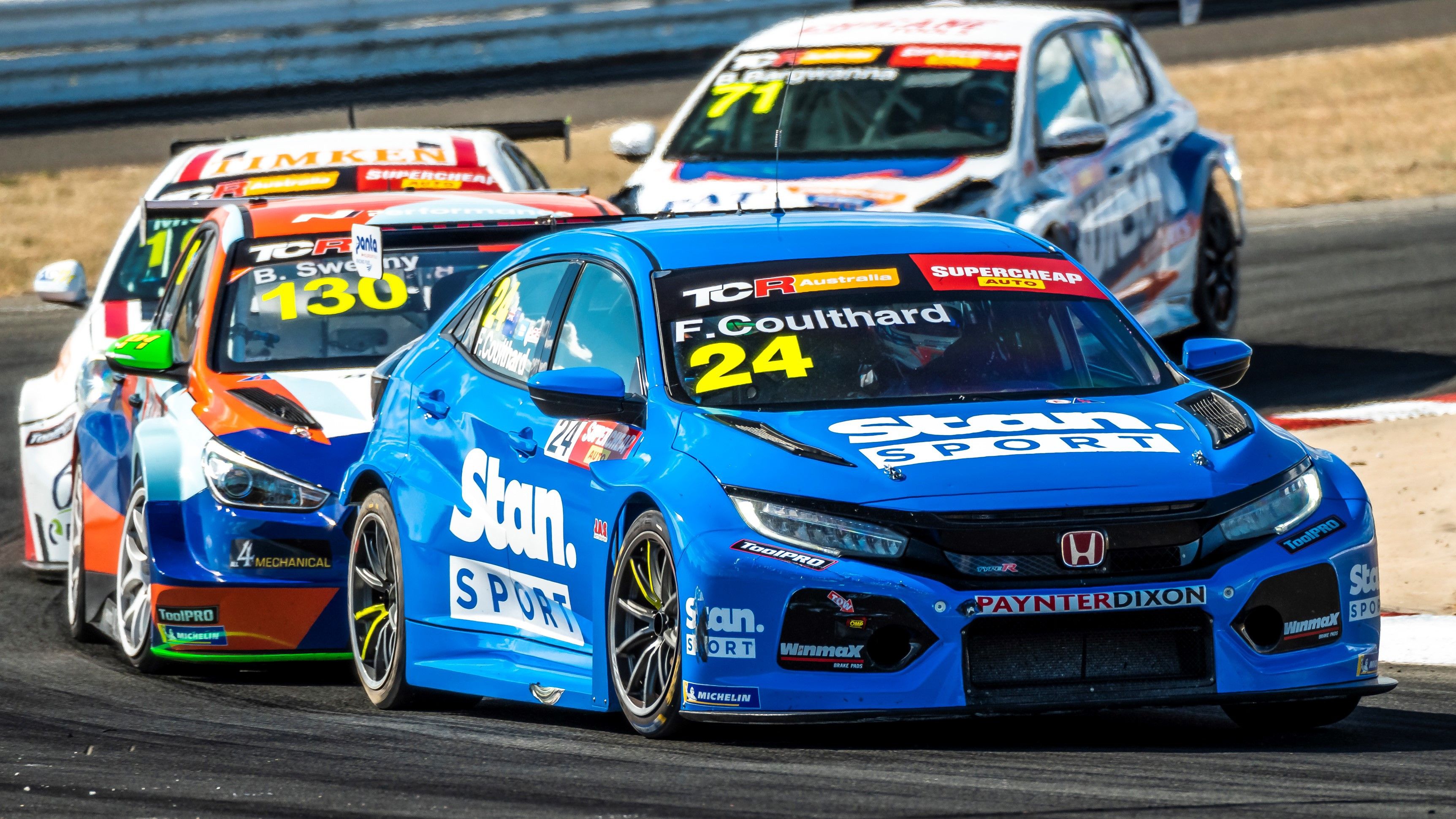Fabian Coulthard drove the Stan Sport Honda Civic Type R in select 2022 events.