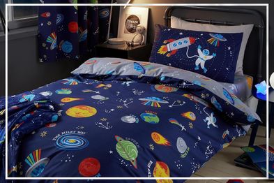 9PR: Catherine Lansfield Kids Lost in Space Reversible Quilt Cover Set