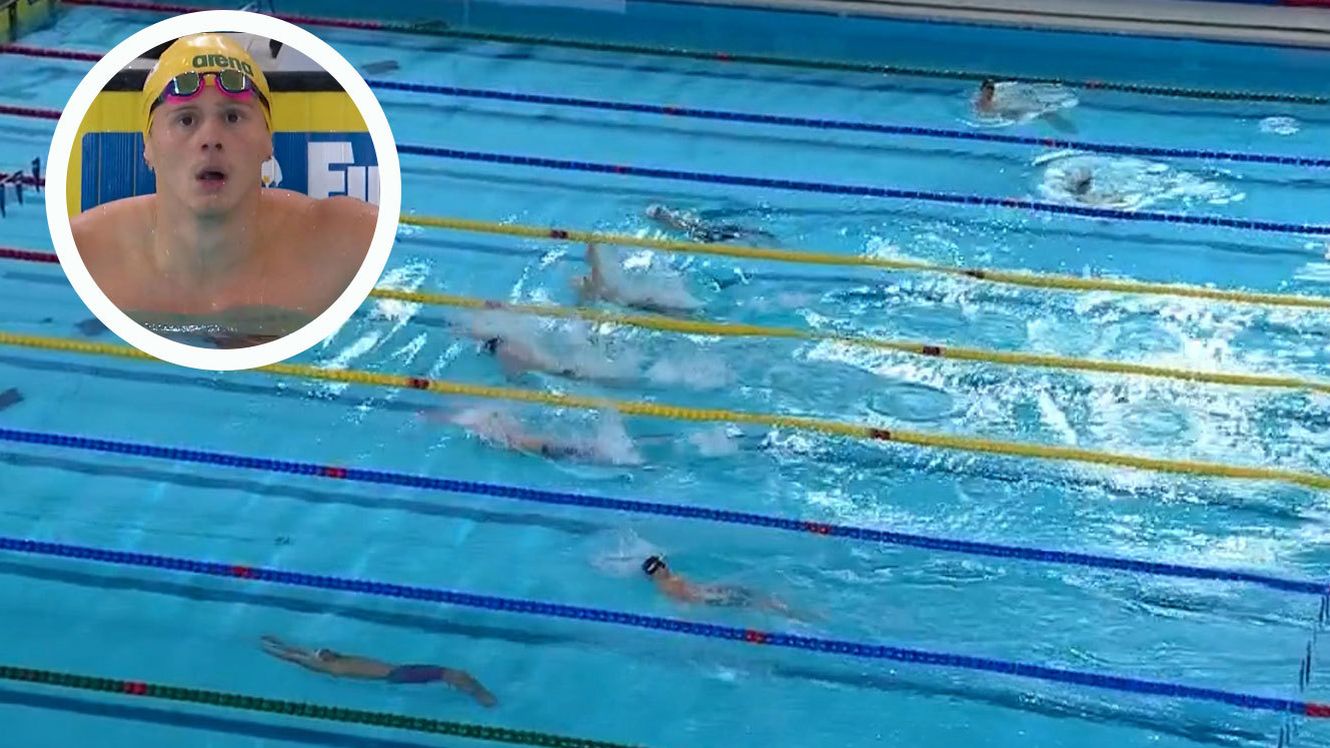 A miscommunicated false start has caused havoc at swimming World Championships. Isaac Cooper inset.