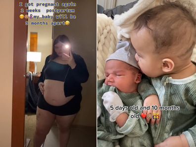 Mum reveals she has two kids under the age of one. 