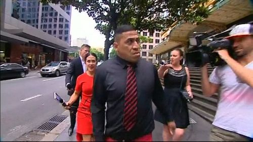 John Hopoate lashes out at media outside court. (9NEWS)