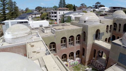 Their Indian inspired palace was never completed, and sat there derelict for six years. Picture: 9NEWS