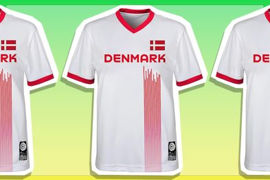 9PR: FIFA Unisex Official 2023 Women's Football World Cup Adult Team Shirt, Denmark