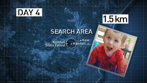 Search area reduced by day four. (9NEWS)