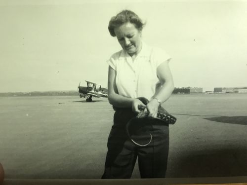 'Nothing better': Ms Rutherford celebrated her 100th birthday in the skies above Sydney.