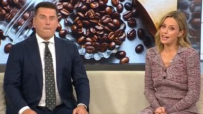 Karl Stefanovic and Ally Langdon lose it over coffee on Today.