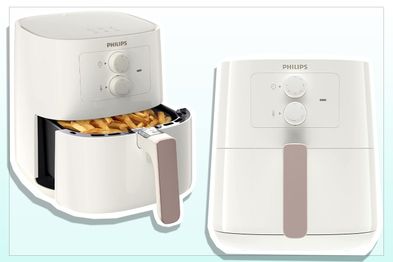 9PR: Philips Airfryer Essential 4.1L, White and Rose Gold
