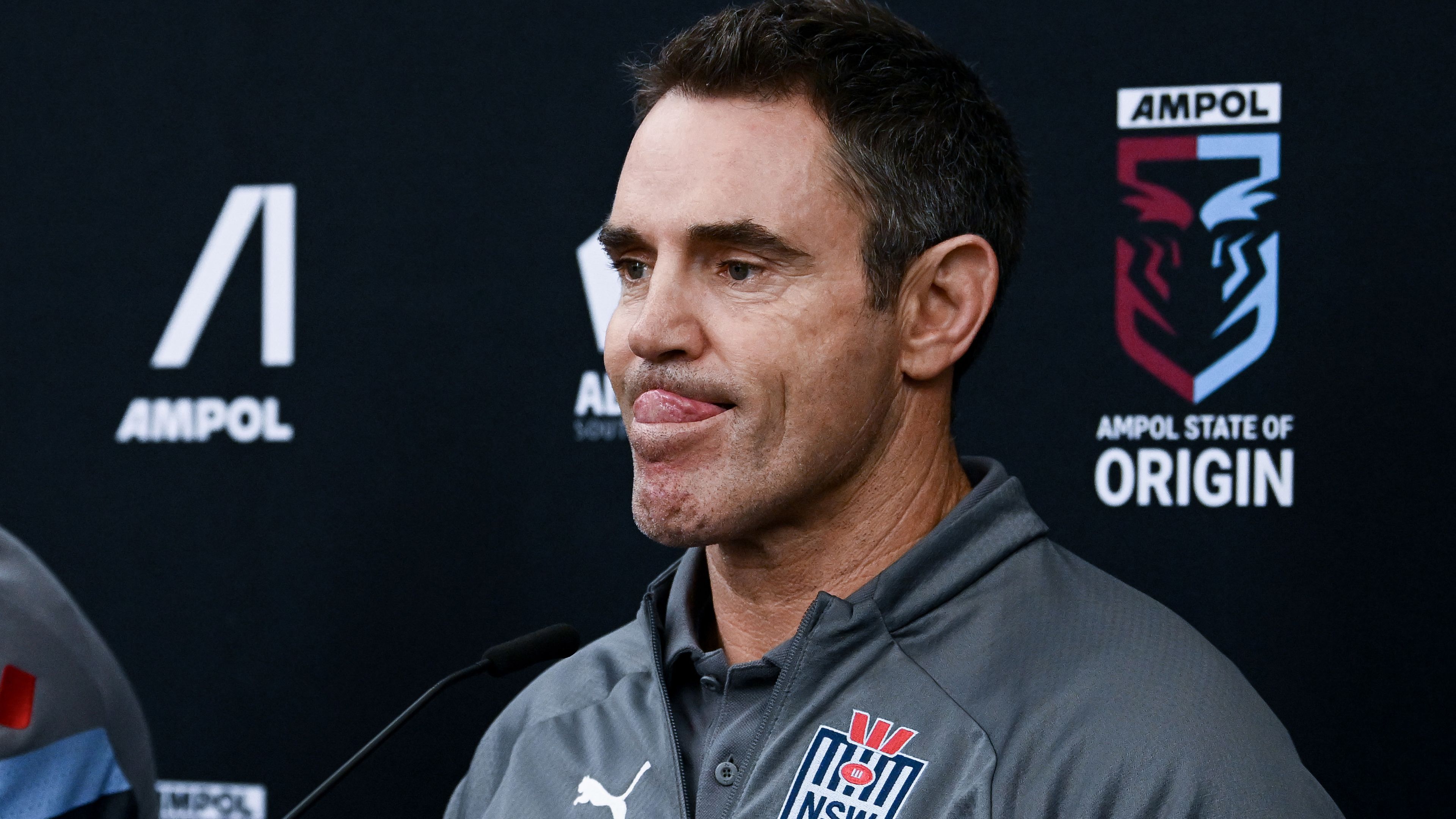 ADELAIDE, AUSTRALIA - MAY 30: Brad Fittler coach of NSW during a State of Origin media opportunity at Rundle Mall on May 30, 2023 in Adelaide, Australia. (Photo by Mark Brake/Getty Images)