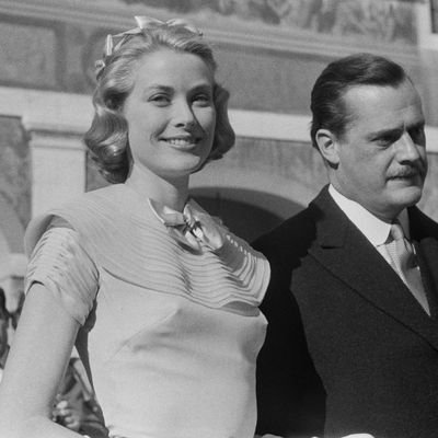 Grace Kelly following her civil wedding ceremony, 1956