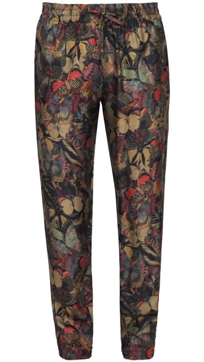 <p><a href="http://www.parlourx.com/valentino-butterfly-printed-silk-pant.html" target="_blank">Butterfly Silk Pant, $995, Valentino from Parlour X</a></p>