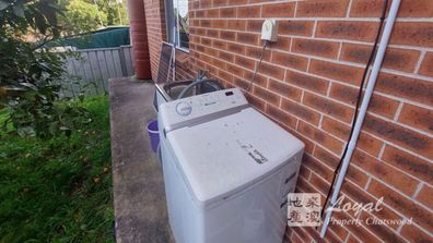 The "outdoor laundry" at the North Rocks granny flat.