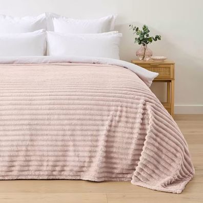 Plush Ribbed Blanket, Kmart