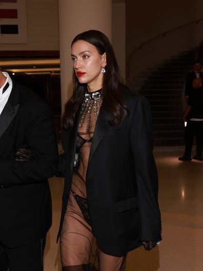 Irina Shayk is seen at the Hotel Martinez during the 76th Cannes film festival on May 22, 2023.