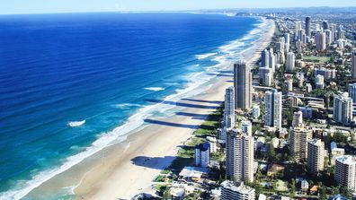 Surfer's Paradise Beach, Gold Coast, Queensland.