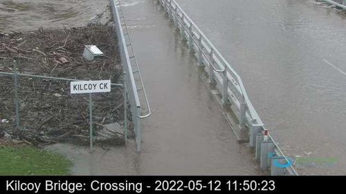 These images were captured by live flood monitoring cameras around Somerset Regional Council.