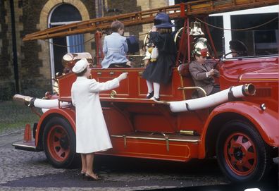 Queen Elizabeth, Peter Phillips, Zara Phillips, Prince William, Prince Harry