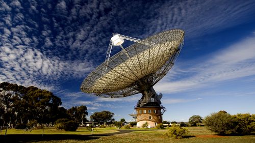 The telescope in Parkes, NSW, will be used in the Breakthrough Initiatives project. (AAP)