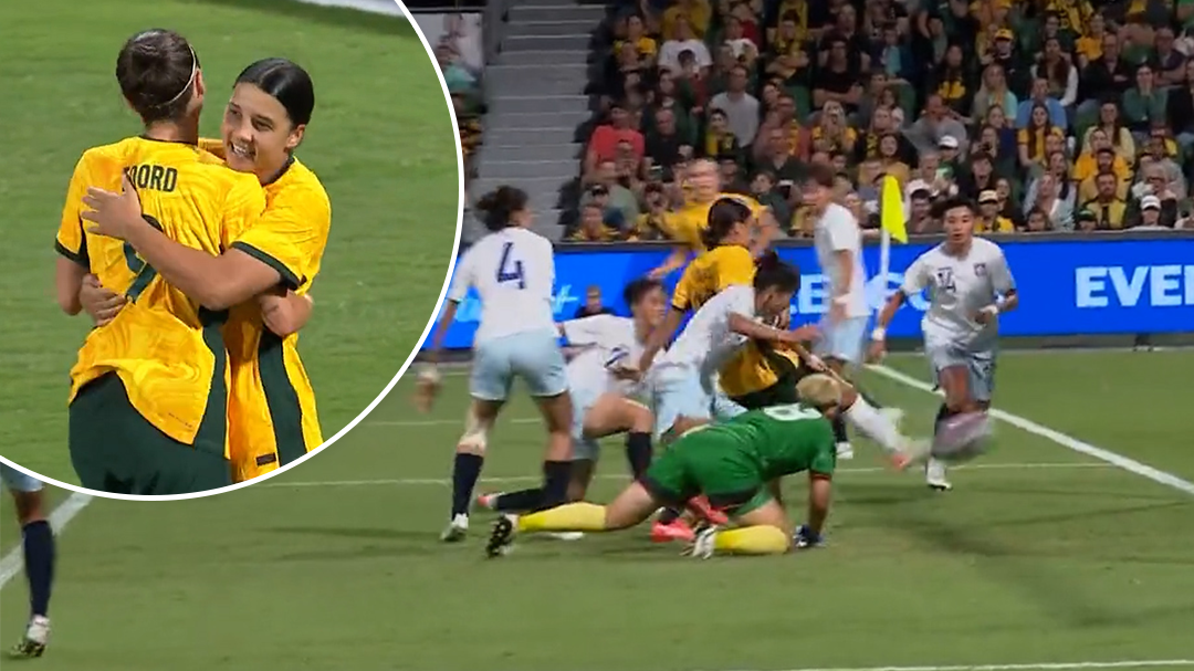 'Not there yet': Sam Kerr makes history with Matildas' 900th goal in huge win, as focus turns to Paris 2024