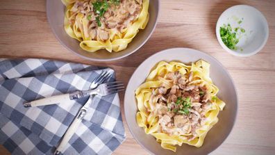 Classic, easy, creamy beef stroganoff - on of the most googled recipes