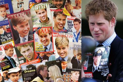 The public couldn't get enough of <b>Prince William</b> in the '80s and '90s. With his infectious smile and mother's grace, William's media exposure skyrocketed. <p></p><b>Prince Harry</b>, on the right, looks a little bitter as he holds a magazine bearing his brother's face on the cover.