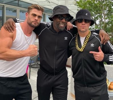 Chris Hemsworth, Idris Elba and Matt Damon were in attendance at the 80s bash.