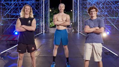 Zak Stolz, Ben Polson and Charlie Robbins cleared Stage 3 of Australian Ninja Warrior and got to climb Mt Midoriyama.