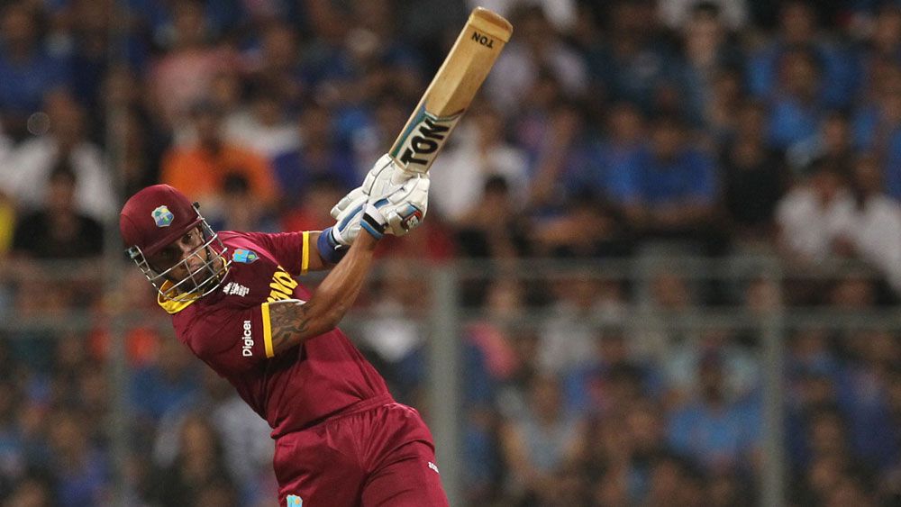 Lendl Simmons starred for the West Indies in the semi-final win over India. (AAP) 