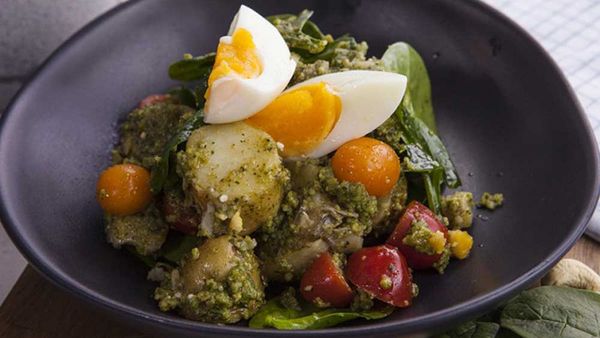 Pesto potato and egg salad