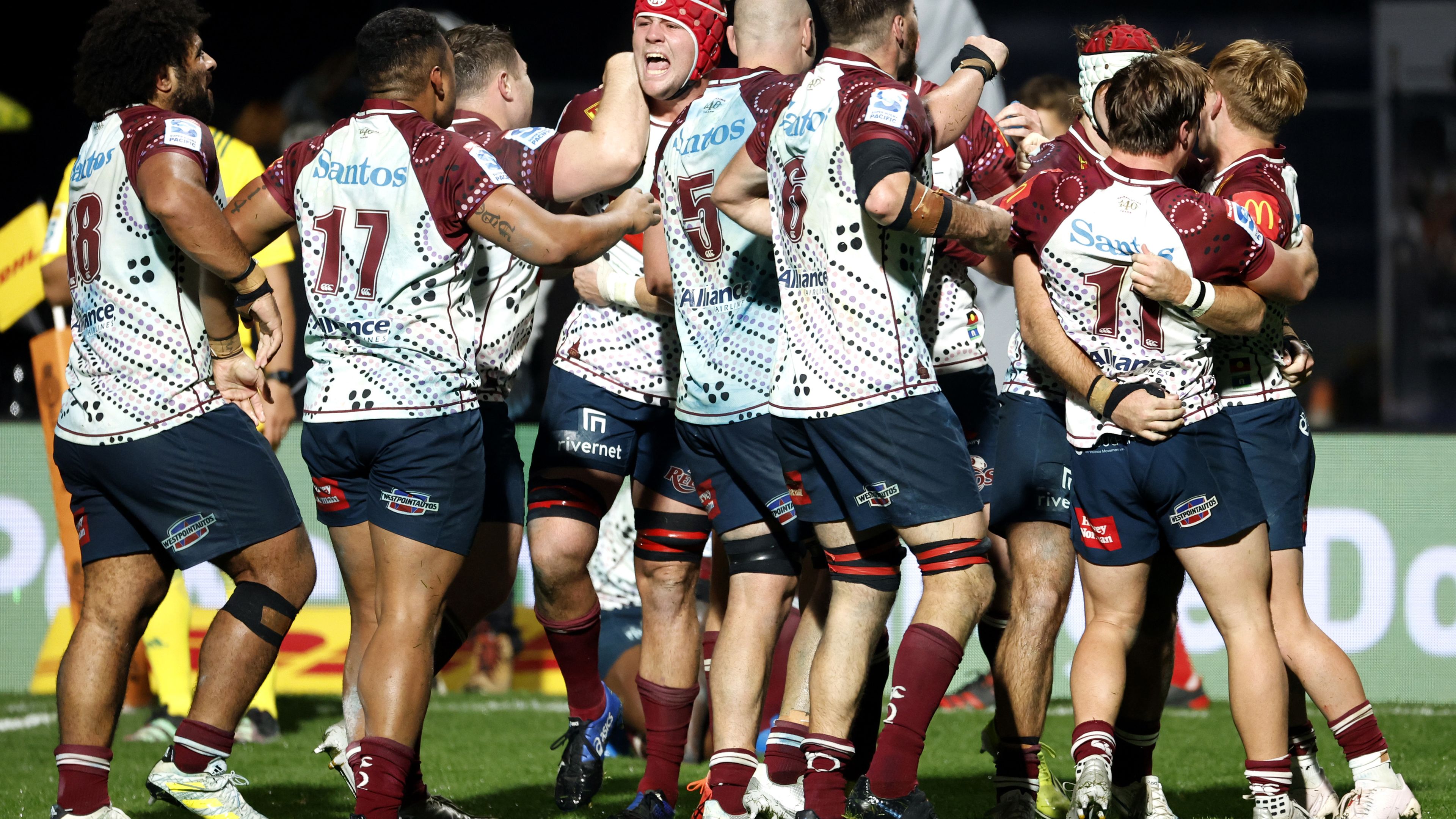 Queensland Reds end decade-long drought to stun previously unbeaten Chiefs in New Zealand