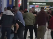 A ﻿30-year-old man has been arrested after allegedly threatening two people with a knife at a shopping centre in Melbourne&#x27;s west today.