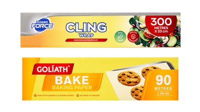 Goliath cling wrap and baking paper from Aldi