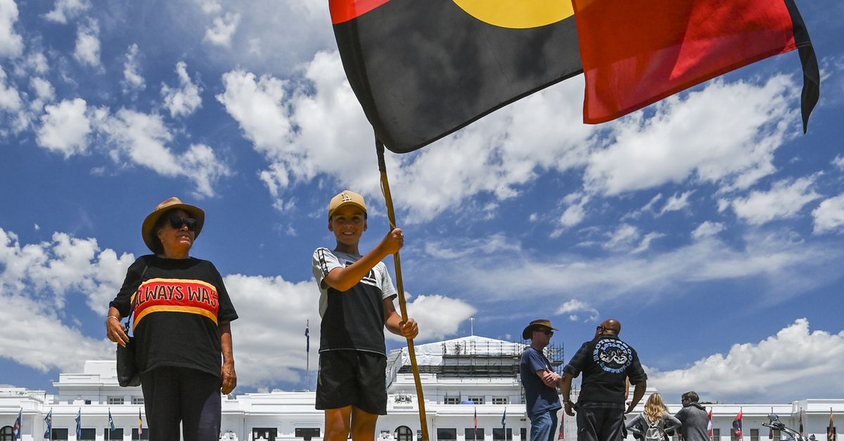 Majority support for Indigenous Voice to Parliament poll claims as PM pushes referendum after protests – 9News