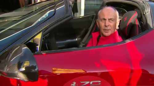 Australia's only ever Ferrari factory race driver, Tim Schenken. (9NEWS)