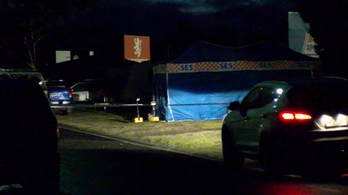 Emergency crews found a body in the burnt out tent in Geelong earlier this week. 
