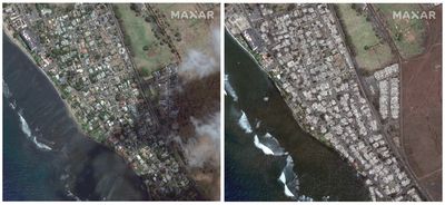 Satellite images show Maui devastation