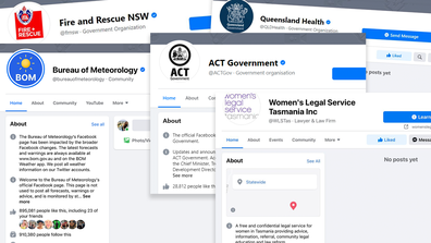 Facebook blocks Australian health and emergency service pages after news ban