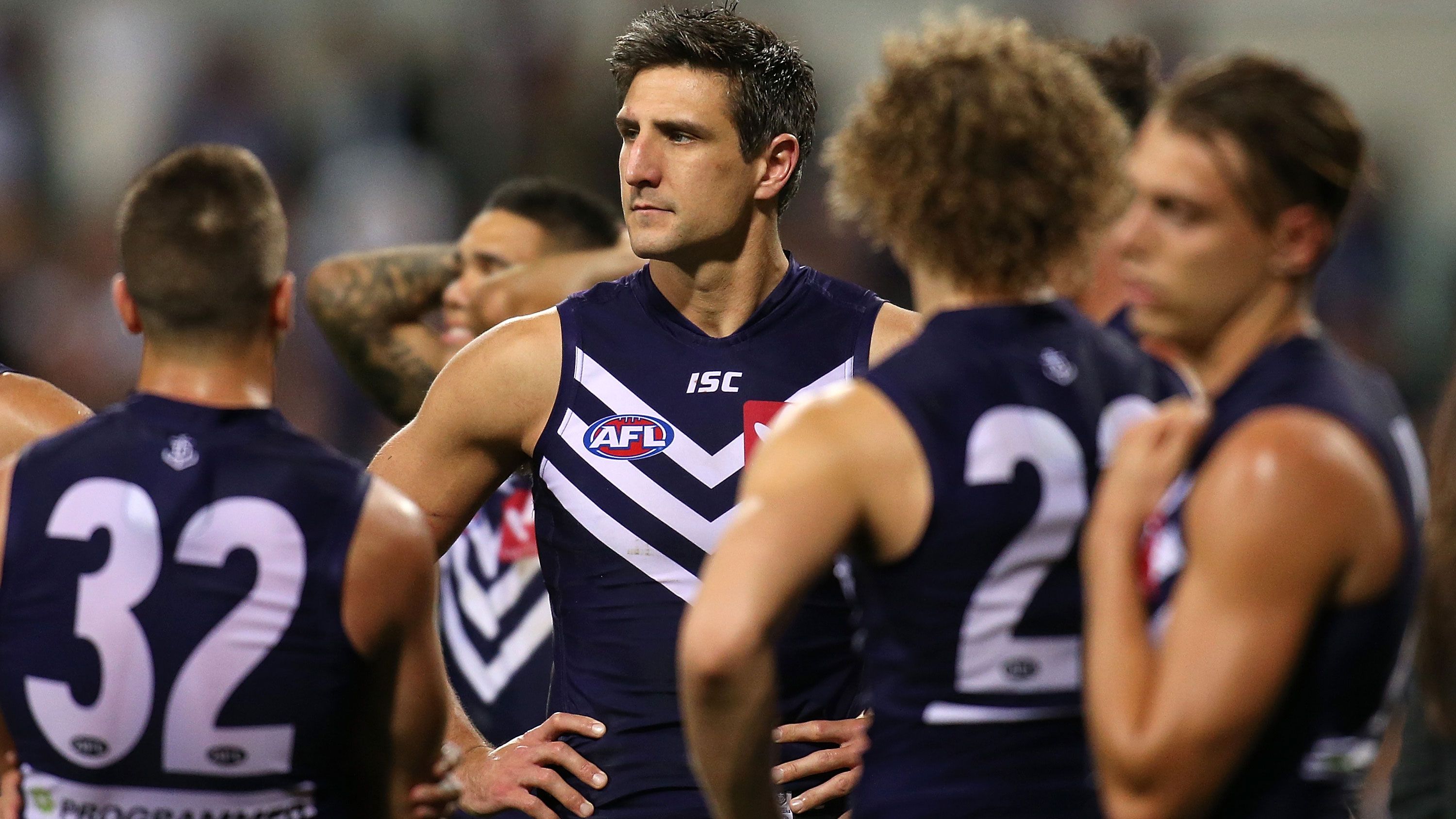 Matt Pavlich pictured in his playing days as Fremantle captain in 2015.