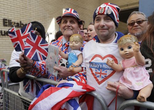 Terry and John have been outside the hospital for the birth of all three of the Cambridges' children. (PA/AAP)