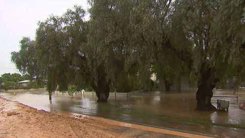 Floodwaters in Echuca in Victoria.